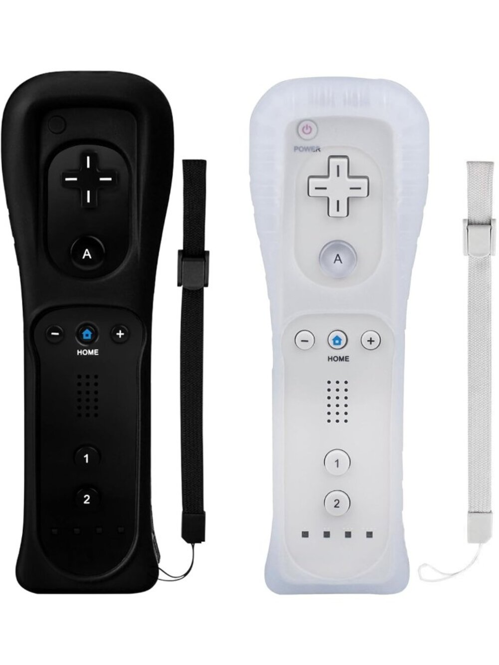 2-Pack Wii Remote Controllers with Silicone Cases & Wrist Straps for Wii U